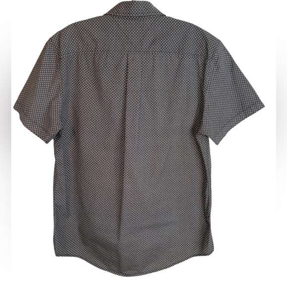 Tommy Hilfiger Short Sleeve Button-Down Shirt  Navy Blue Mens Lg - Picture 2 of 10